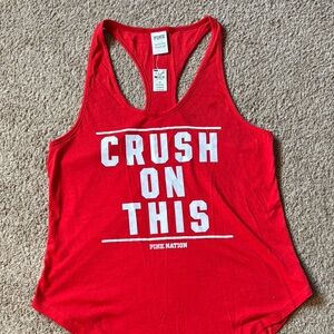 PINK Victoria's Secret Red Graphic Tank Top